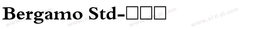 Bergamo Std字体转换